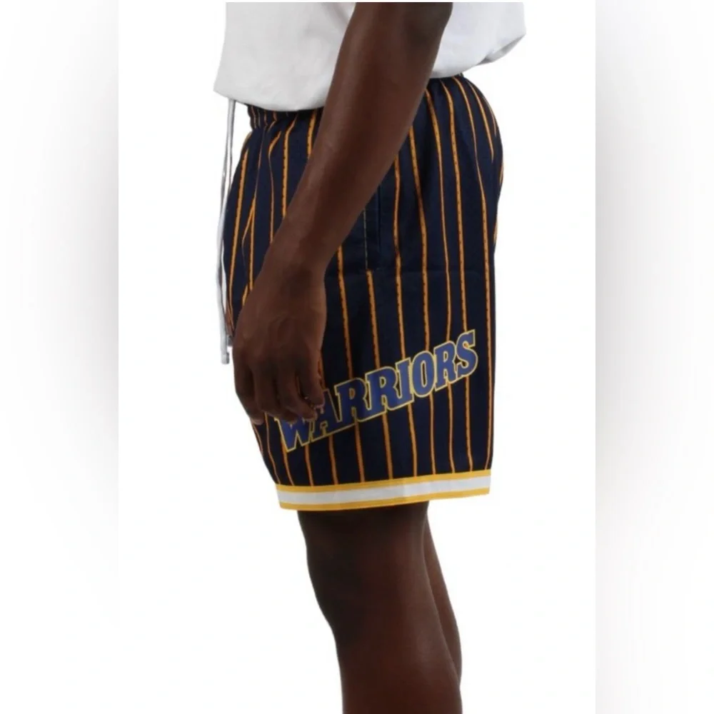 New Golden State Warriors Mitchell & Ness City Collection Mesh Shorts Men XL-2Xl